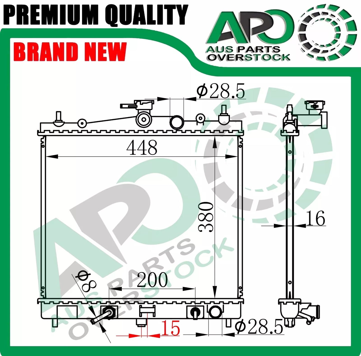 Radiator For NISSAN Micra K12 Auto Manual 2007-2010