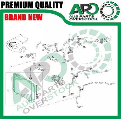 Air Condenser for TOYOTA Corolla ZZE122R 2001-2007 Pads same Side Hatch