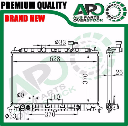 Radiator For KIA Rio JB 5/2005-2010 Auto Manual
