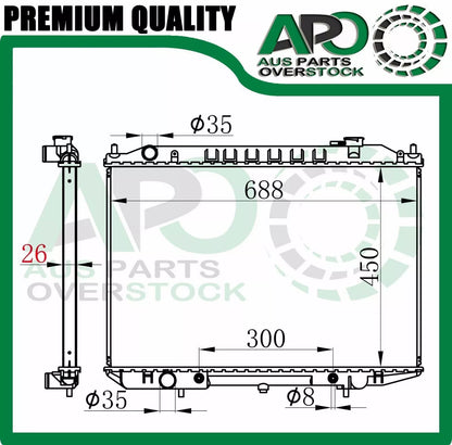 Radiator For NISSAN NAVARA D22 2.5L YD25 Turbo Diesel 2007-On