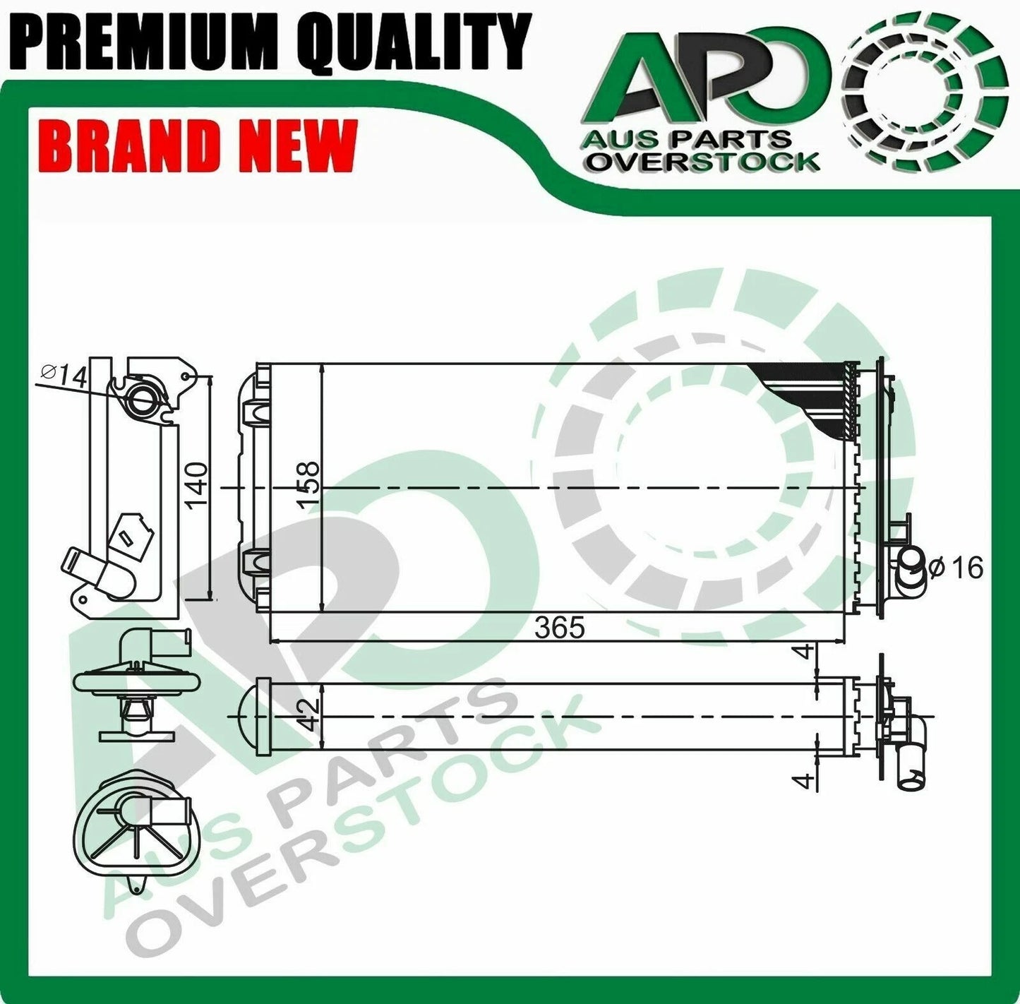 Heater Core For MERCEDES MB100 W631 Diesel 02/1988-12/1994