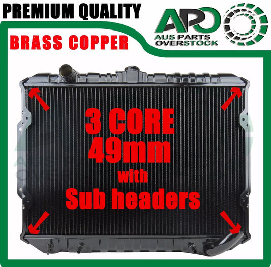 3 ROW Brass Copper Radiator For Mitsubishi TRITON ME MF MG MH MJ 4Cy 1986-9/1996