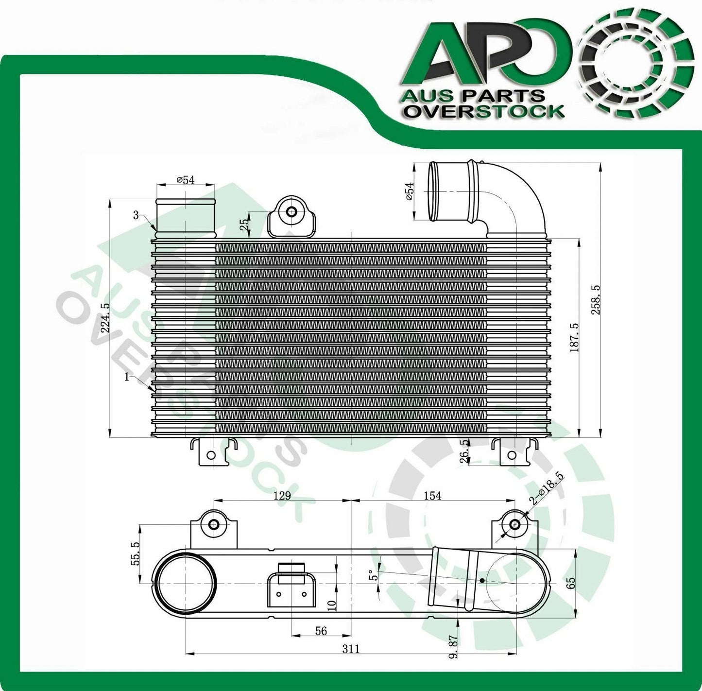 Intercooler for Toyota HiAce / Commuter KDH 2005-On