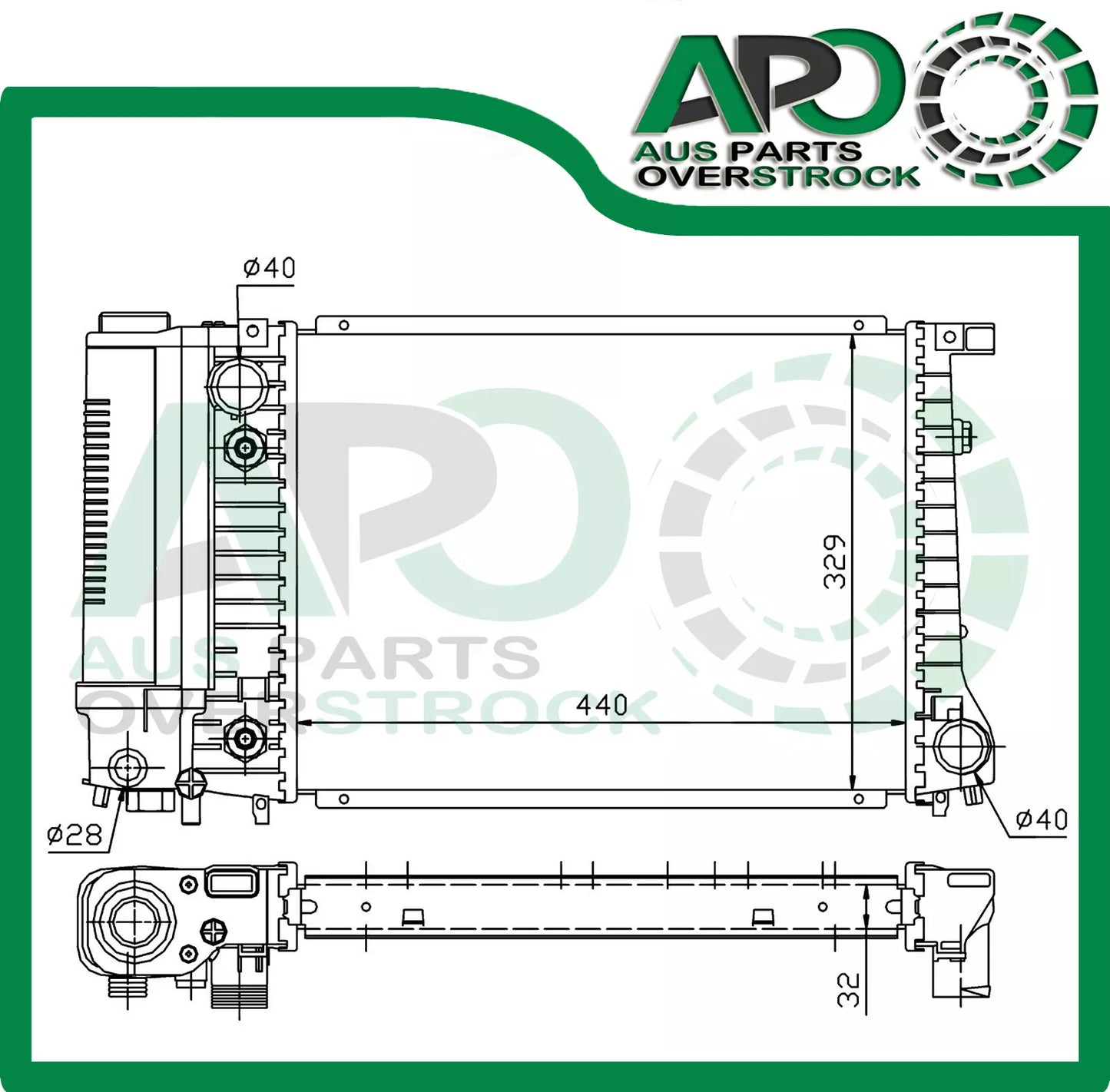 Radiator For BMW E30 3 SERIES 316i 318i 87-94 / 5 SERIE E34 520i 525i 87-92