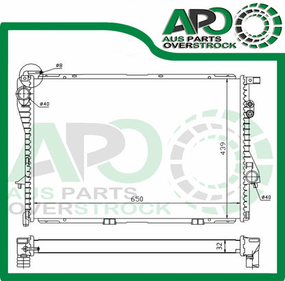 Radiator Bentley Arnage 4.4L M73 Turbo V8 1998-2000