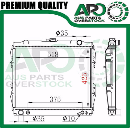 Radiator For Toyota Hilux 1983-1997 RN85 YN85 4Cyl Petrol 425mm H