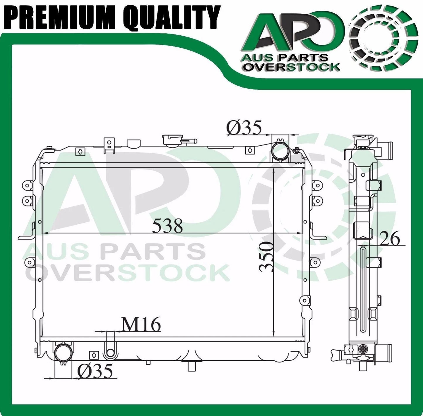 Radiator MAZDA FORD ECONOVAN MAXI VAN PETROL 1989-On Manual Only