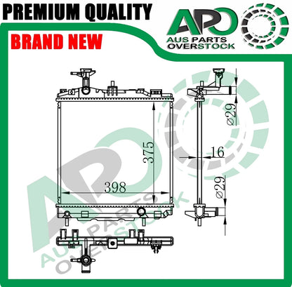 Radiator For Mitsubishi MIRAGE LA LB 1.2L Petrol Manual 2012-On