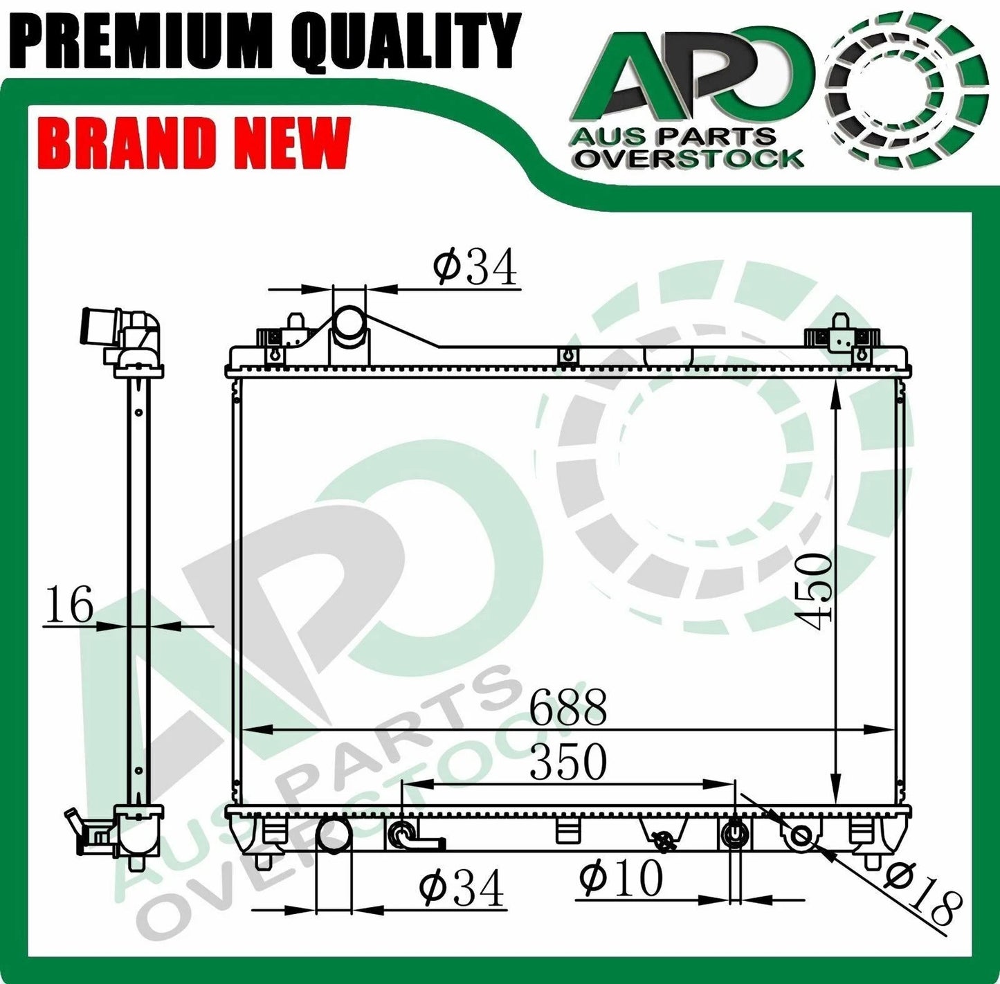 Radiator SUZUKI GRAND VITARA JB JT 1.9L F9Q Diesel Auto Manual 8/2005-2018