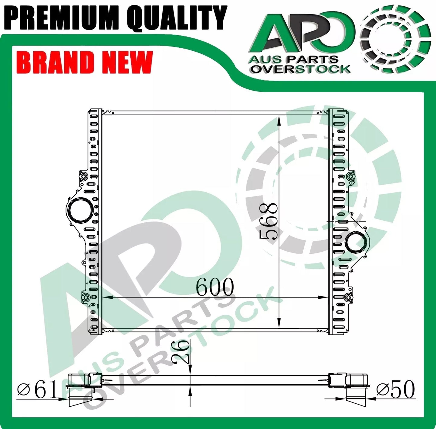 Intercooler For TOYOTA LANDCRUISER PRADO GDJ150R 2.8L Turbo Diesel 2016-On