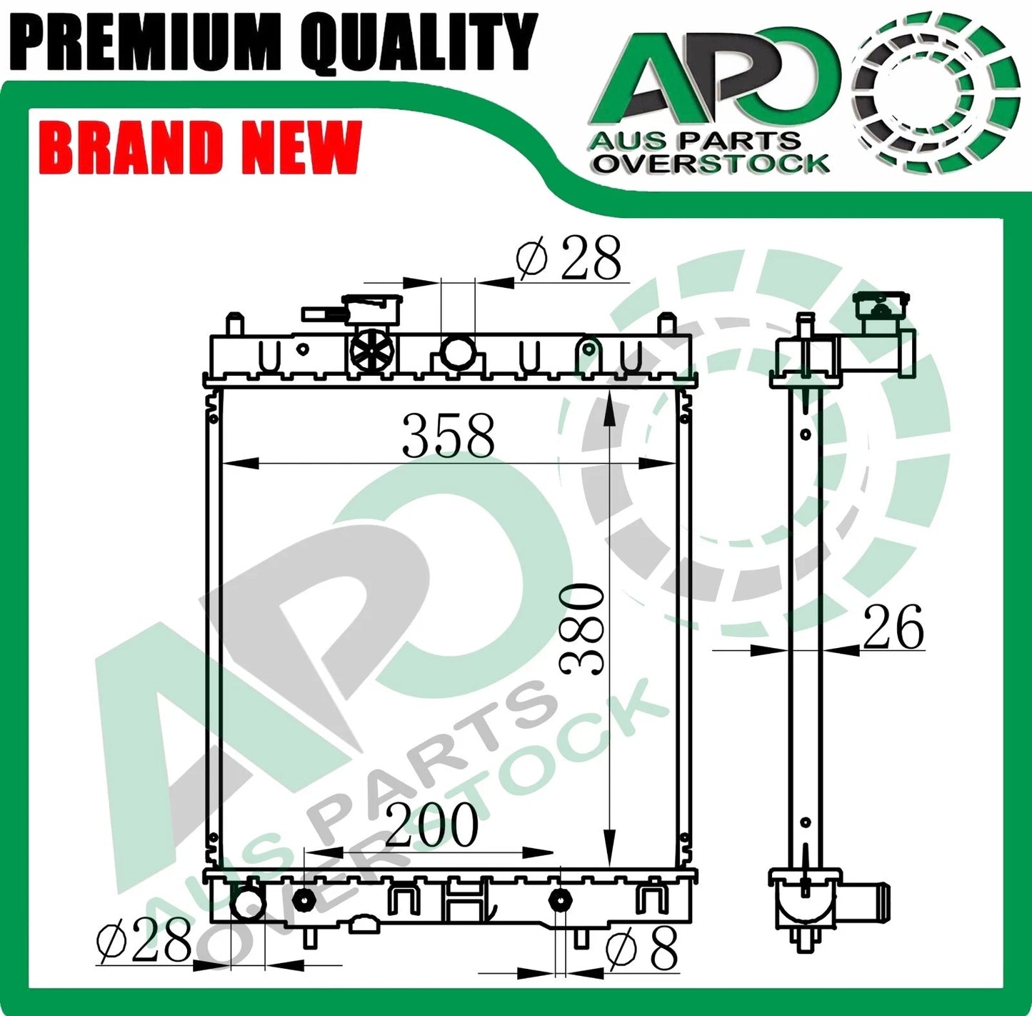 Radiator For NISSAN Micra K11 1.3L Auto Manual 5/1995-12/1998