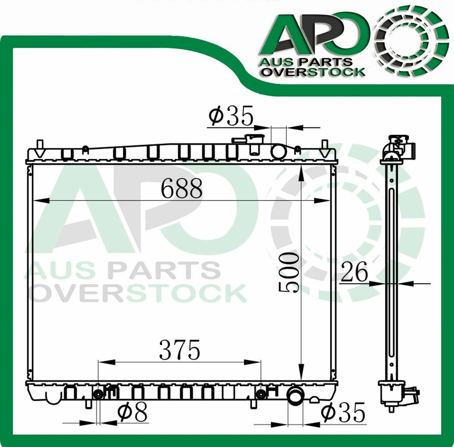 Radiator For NISSAN Elgrand E50 VG33E Petrol Auto Manual 1997-2002