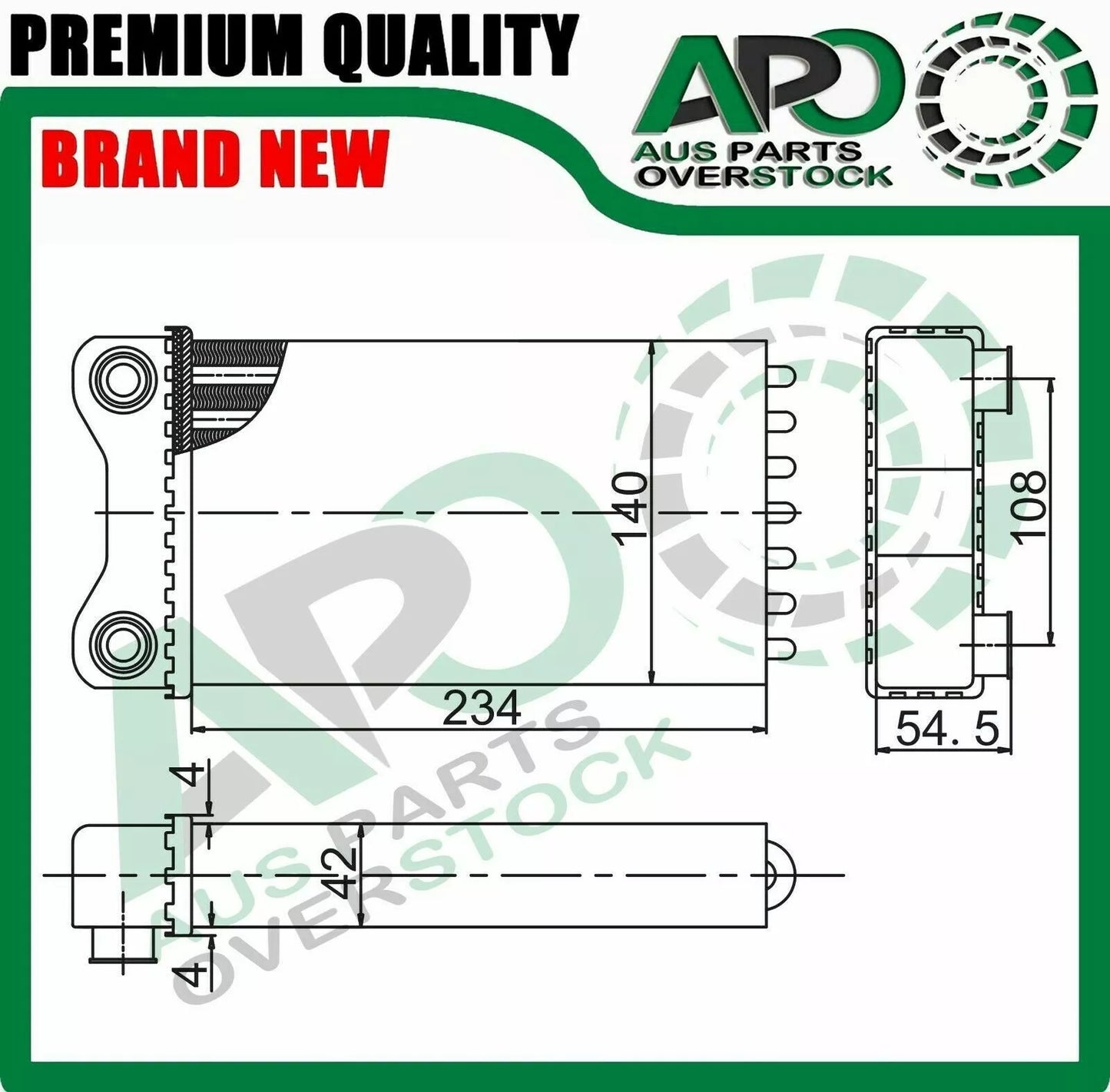Heater Core For AUDI A 4 / S 4 B6 B7 Petrol Diesel 12/2000-On