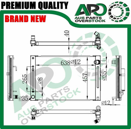 Radiator Air Condenser For NISSAN 370Z Z34 3.7L VQ37VHR 2009-On