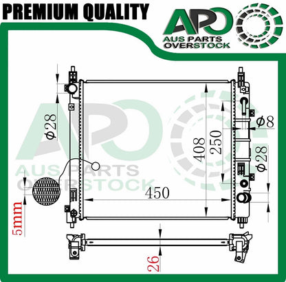 Radiator For NISSAN ALMERA N17 1.5L Petrol Auto Manual 2012-On