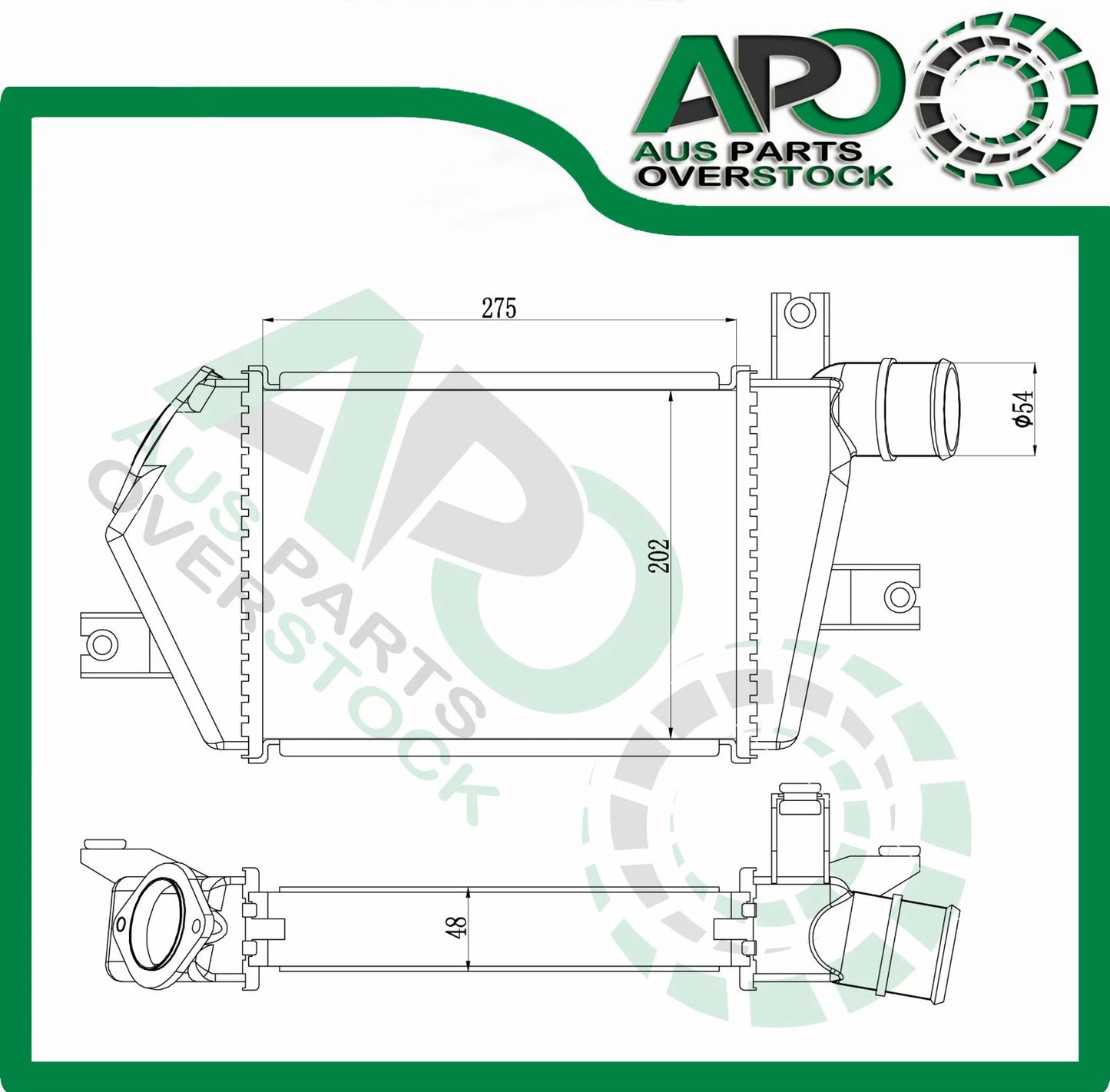 Intercooler FOR Mitsubishi Triton ML MN 2006-2010 2.5Ltr Turbo Diesel