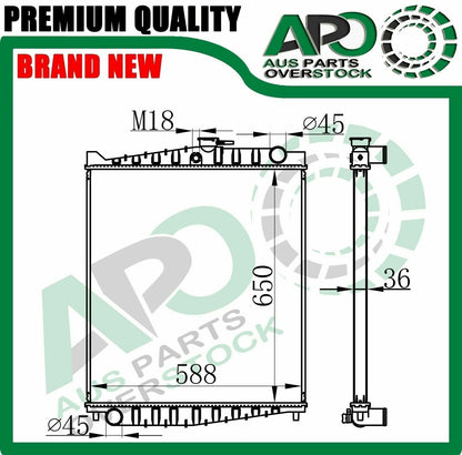 Radiator For NISSAN UD MK245 CONDOR MANUAL 2004-2007 *650mm Core Height