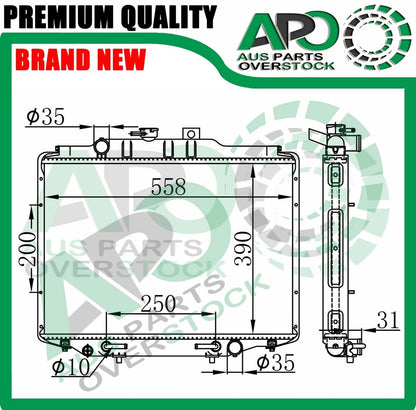 Heavy Duty 32mm Radiator Mitsubishi Delica Express L300 SJ Starwagon 1986-2007
