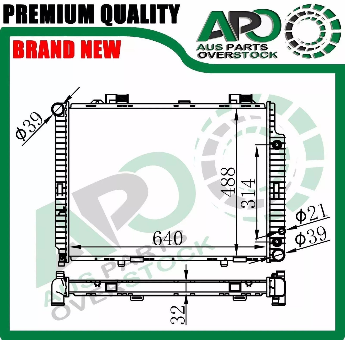 Radiator For MERCEDES E Class W210 E200 E200CDI E220CDI 9/1997-2002