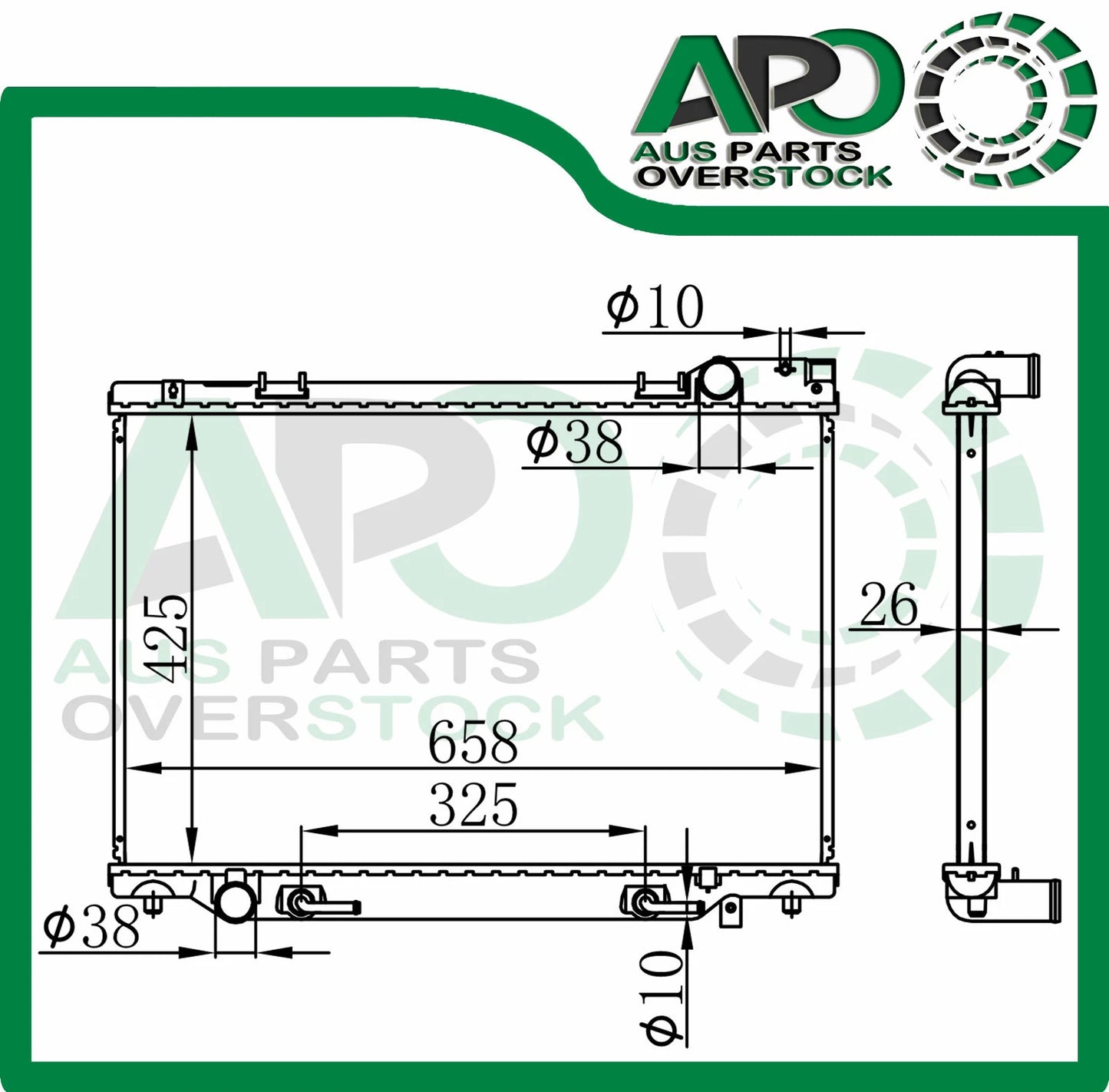 Radiator for TOYOTA TARAGO TCR10 Auto & Manual 5/1990-1/2000