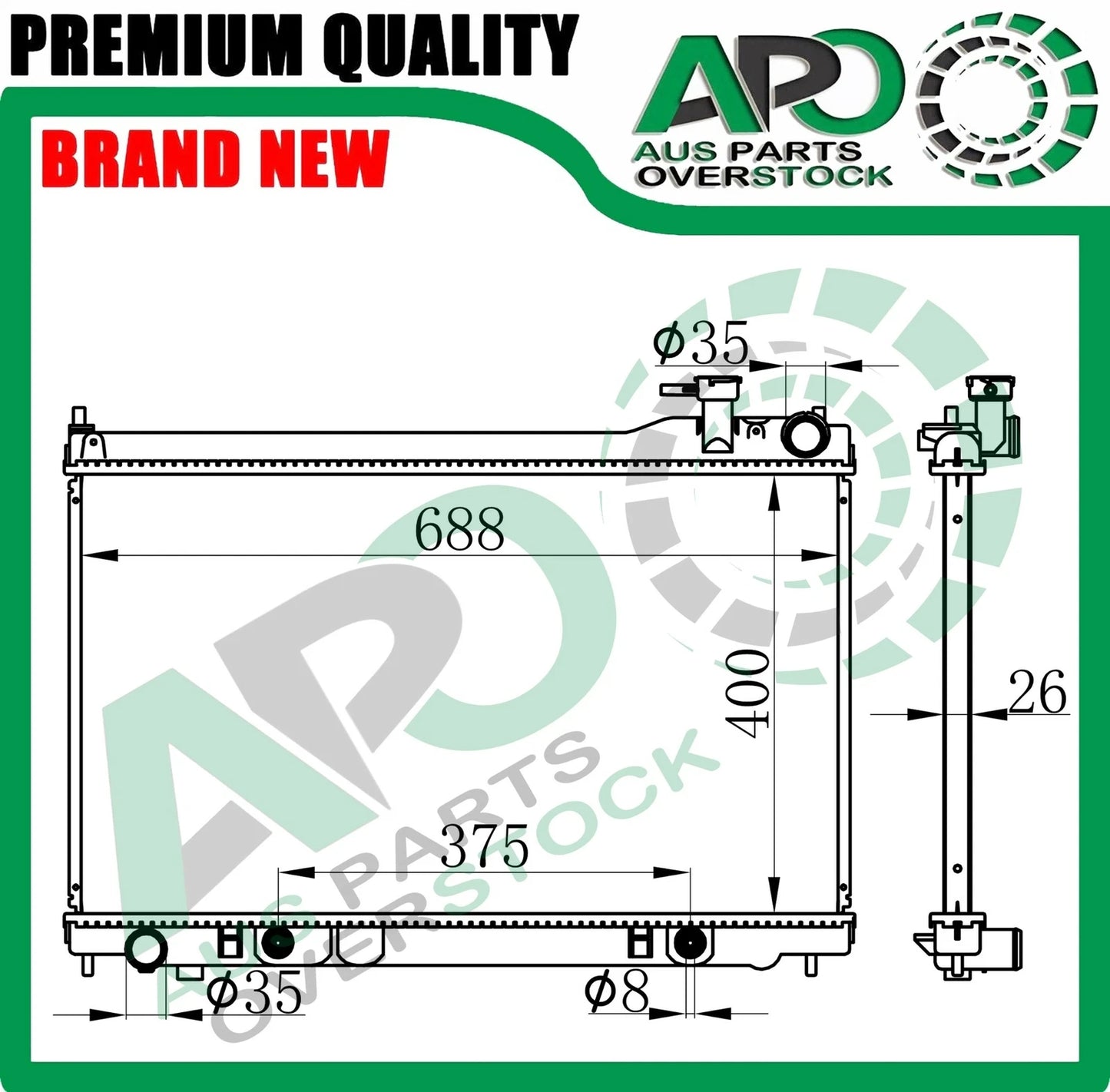 Radiator For NISSAN STAGEA M35 V6 Auto Manual 2002-2007
