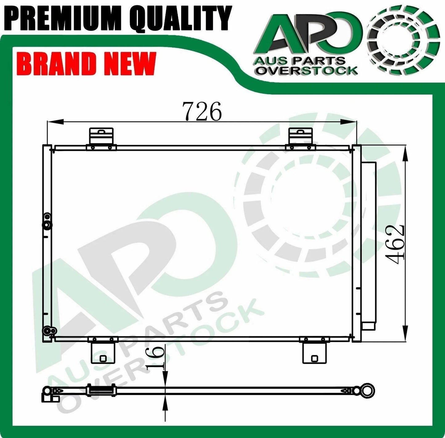 Air Condenser for TOYOTA KLUGER GSU40R GSU45R 3.5L V6 Petrol 2007-2013
