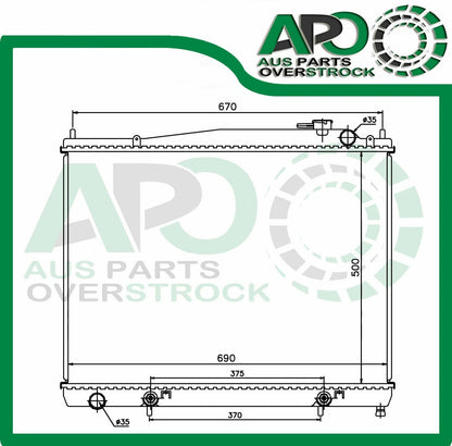 Heavy Duty Radiator For NISSAN Elgrand 3.2L E50 Turbo Diesel Auto Manual