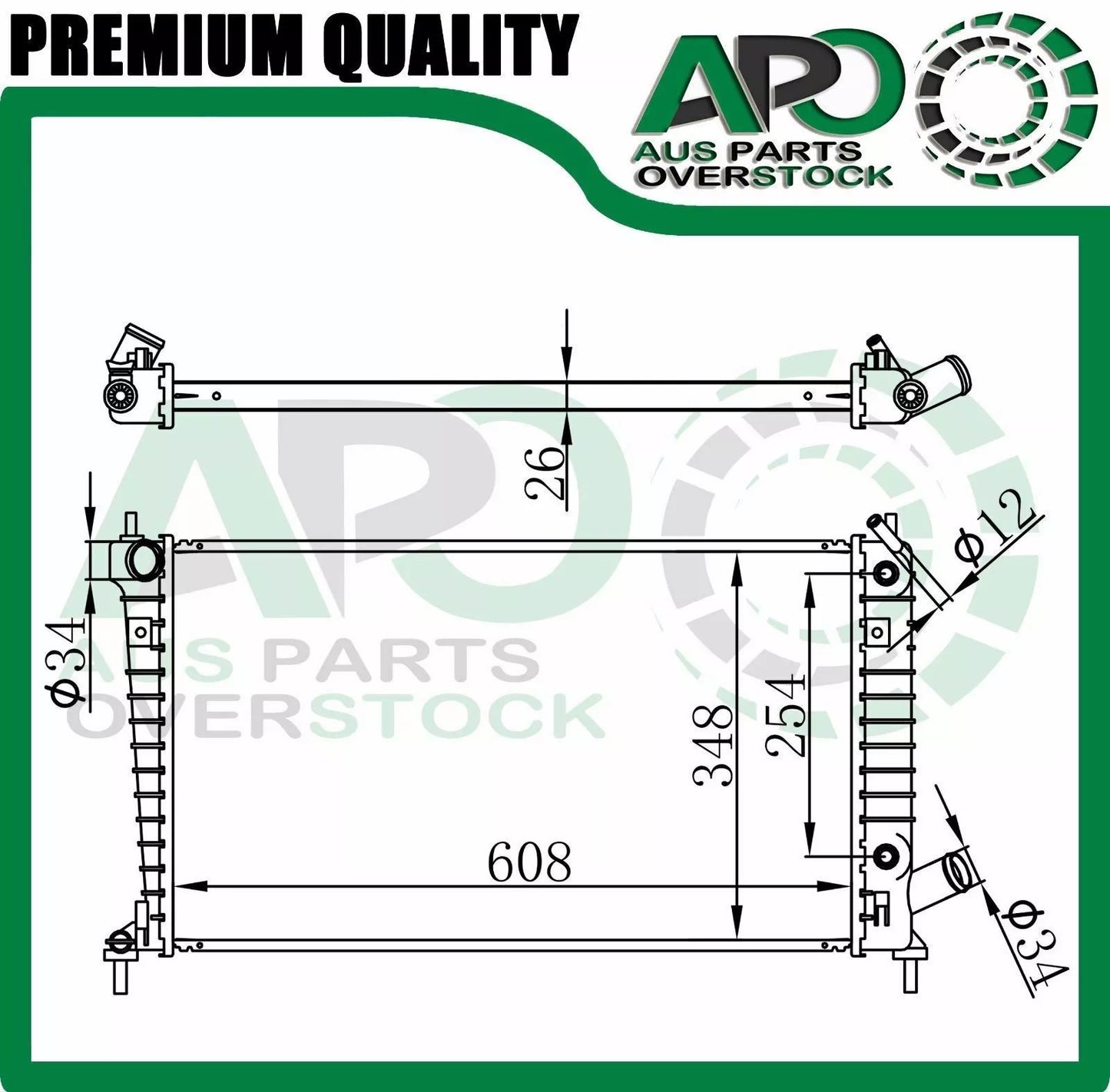 Radiator SAAB 95 9-5 2.0T/ 2.3T 4Cyl 97-06 Auto Manual Brand New