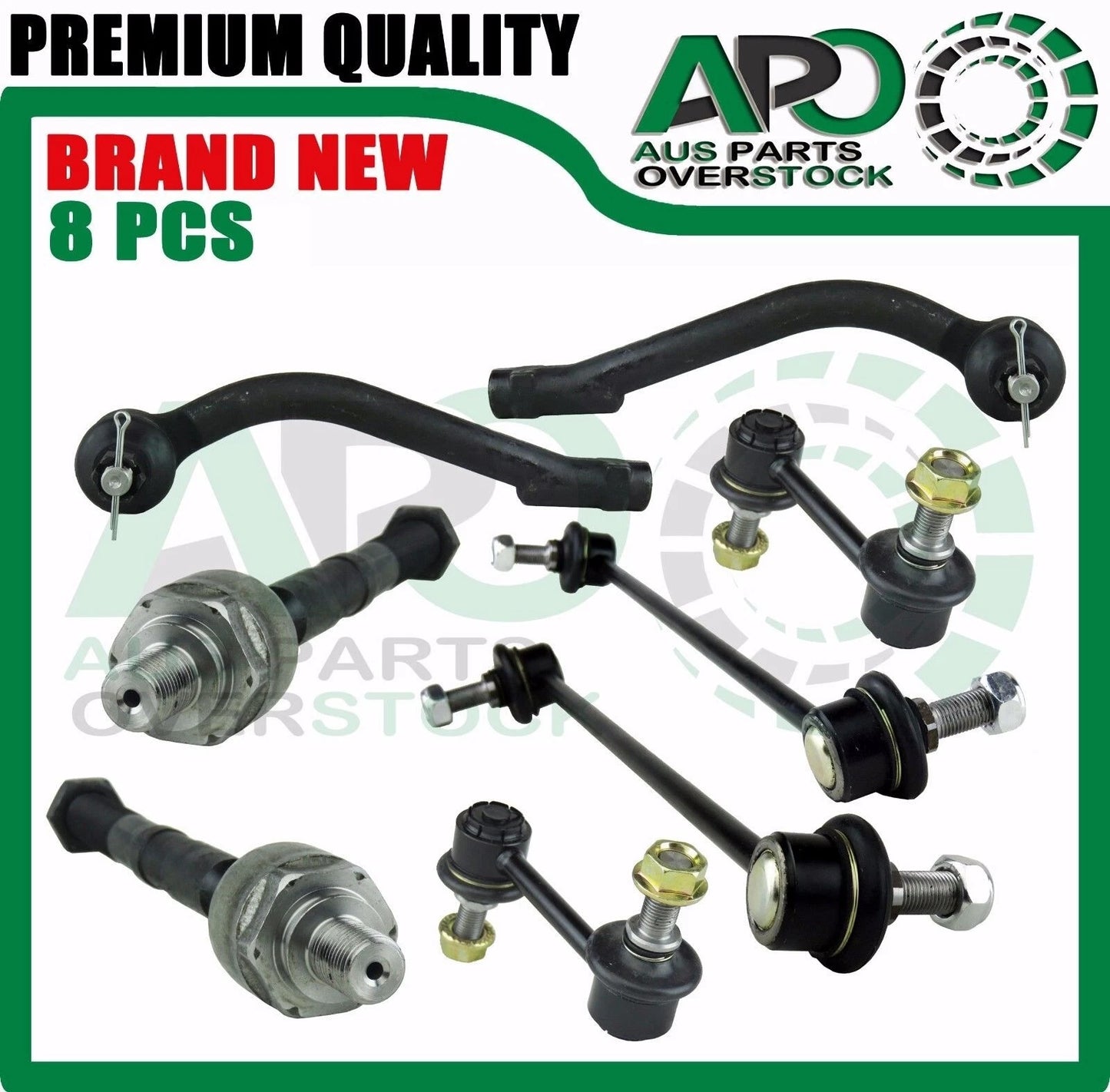 Tie Rod End Stabiliser Sway Bar Link Kit 8 PCS For HYUNDAI SANTA FE CM 2006-2010