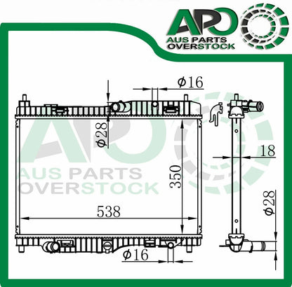 Radiator For FORD FIESTA WS WT 1.4L Petrol / 1.4L 1.6L Diesel 7/2008-On