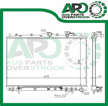 Radiator For HYUNDAI SONATA Auto Manual 7/1993-4/1998