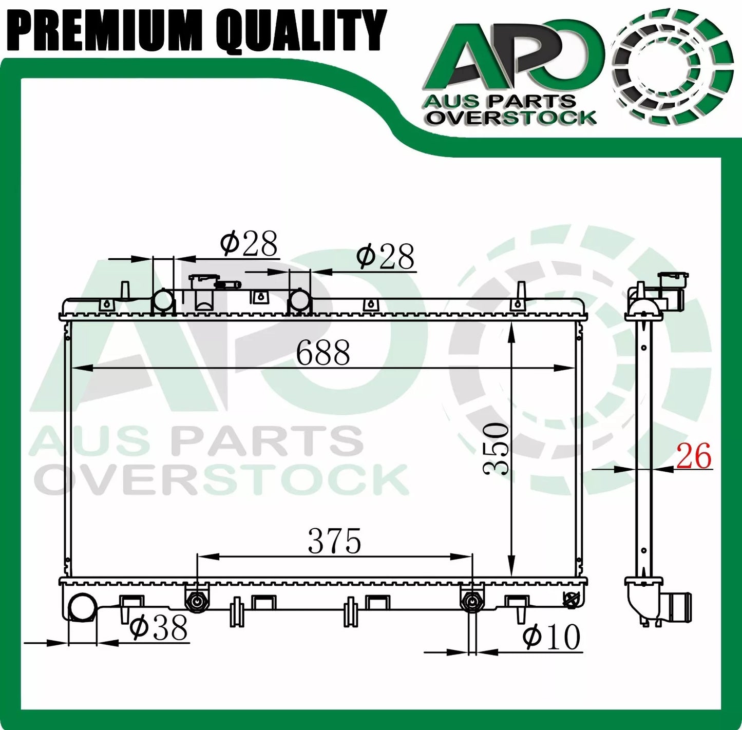Radiator for SUBARU LIBERTY / OUTBACK BE BH BT 3.0L EJ30 1998-2003