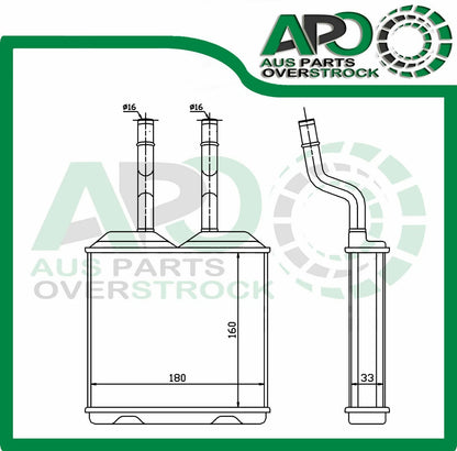 Heater Core Holden Barina SB model 1994 to 2001