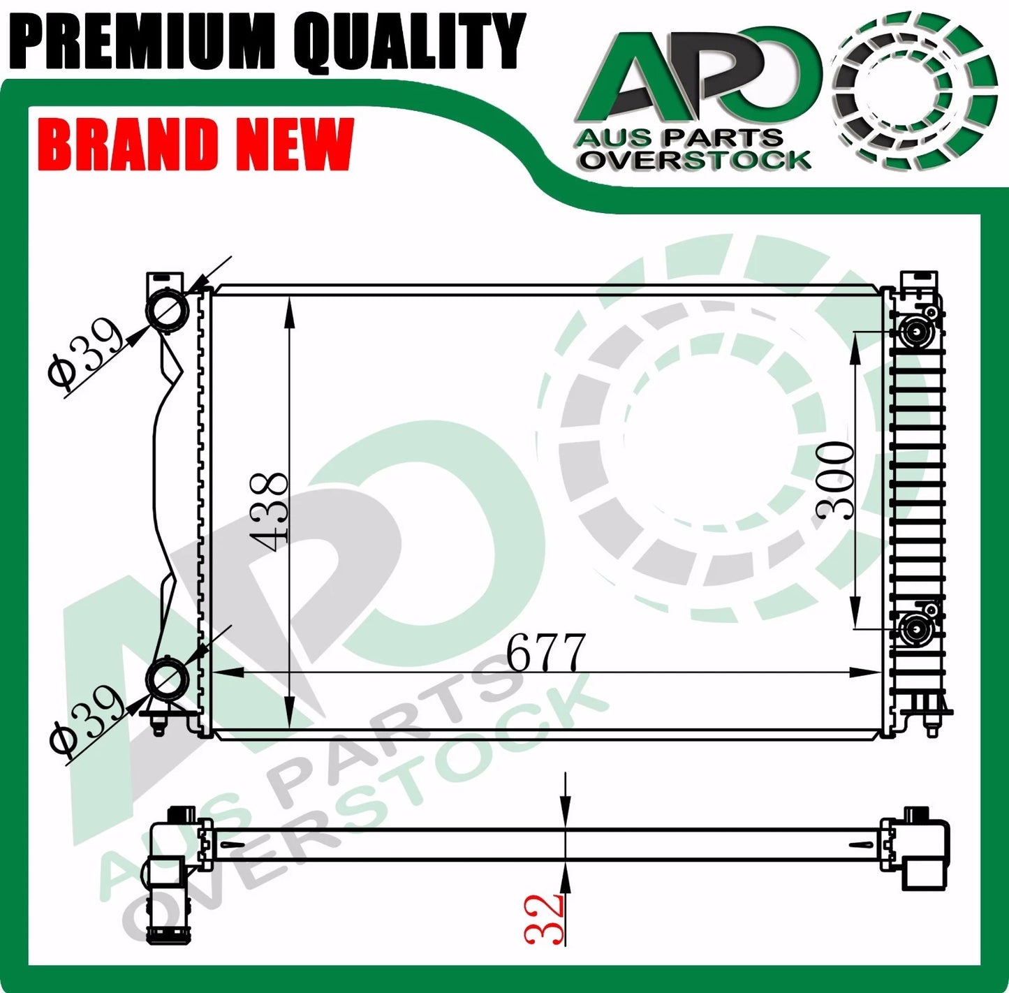 Radiator For AUDI A6 S6 C6 2.0TDi Diesel 2.0TFSi Petrol Auto 7/2004-On
