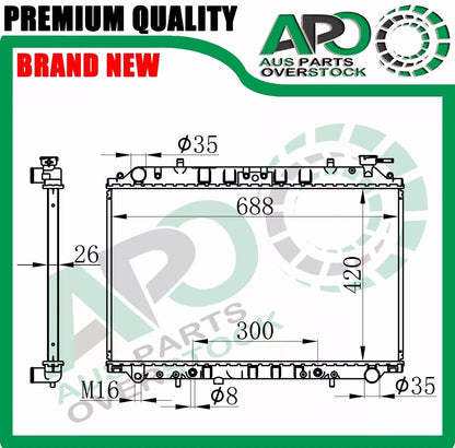 Radiator For NISSAN Vanette Serena KBC23 VAJC23 1.6L 2.0L 1991-On
