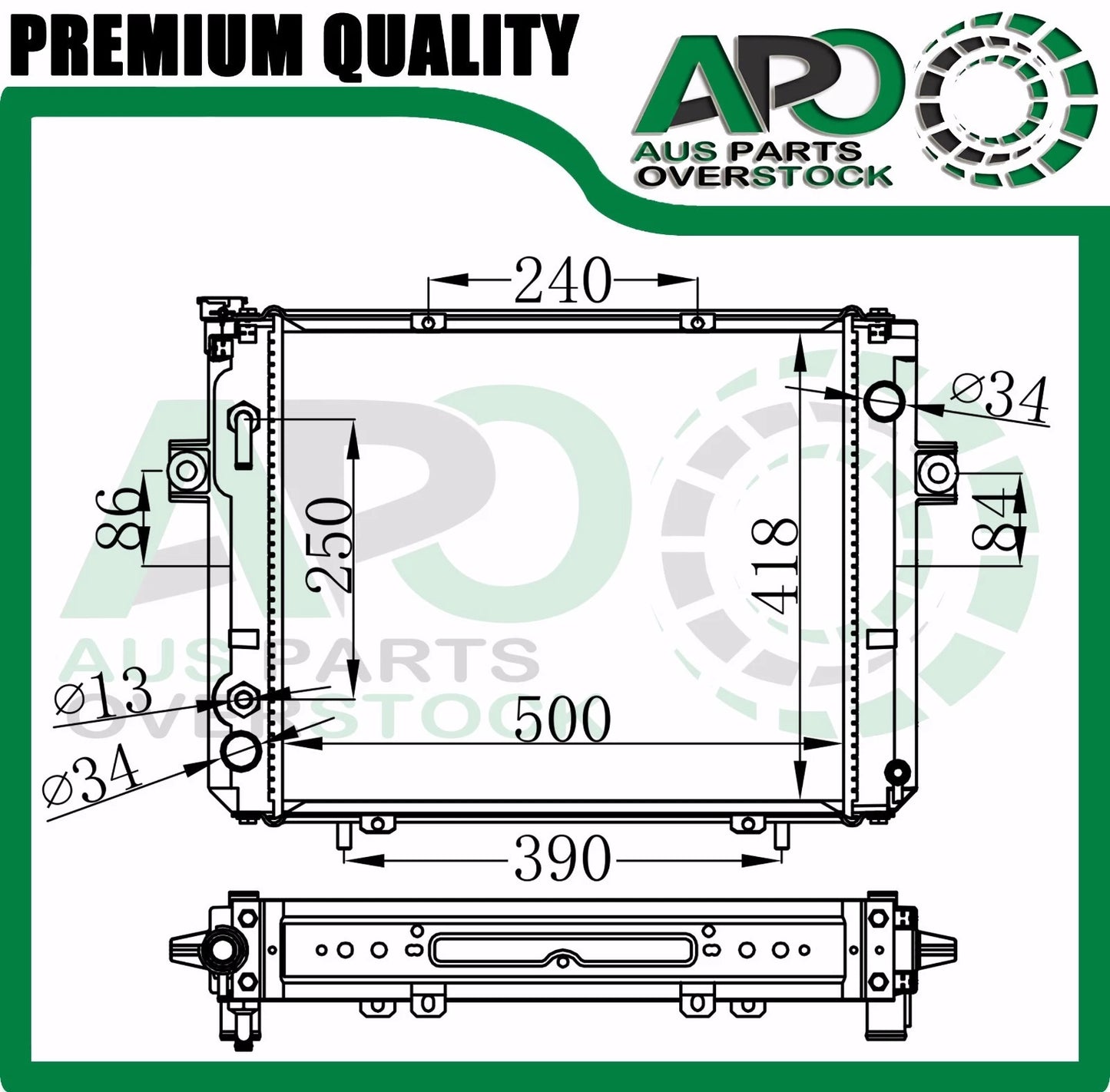 Premium Radiator for Toyota Forklift 6 7 Series FD25 FD30T3 FG20 FG25 FG30