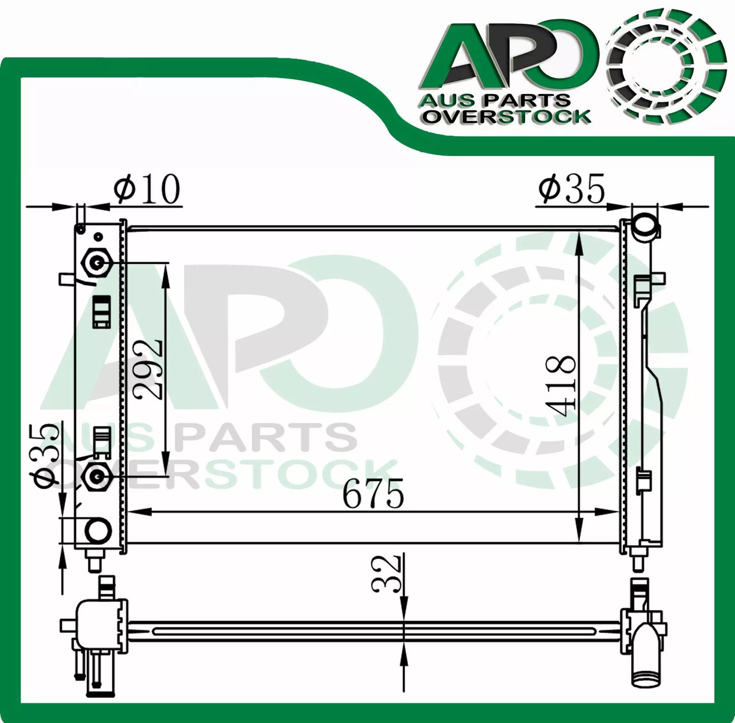32mm Core Radiator For HOLDEN Commodore VY 5.7L V8 9/2002-3/2005