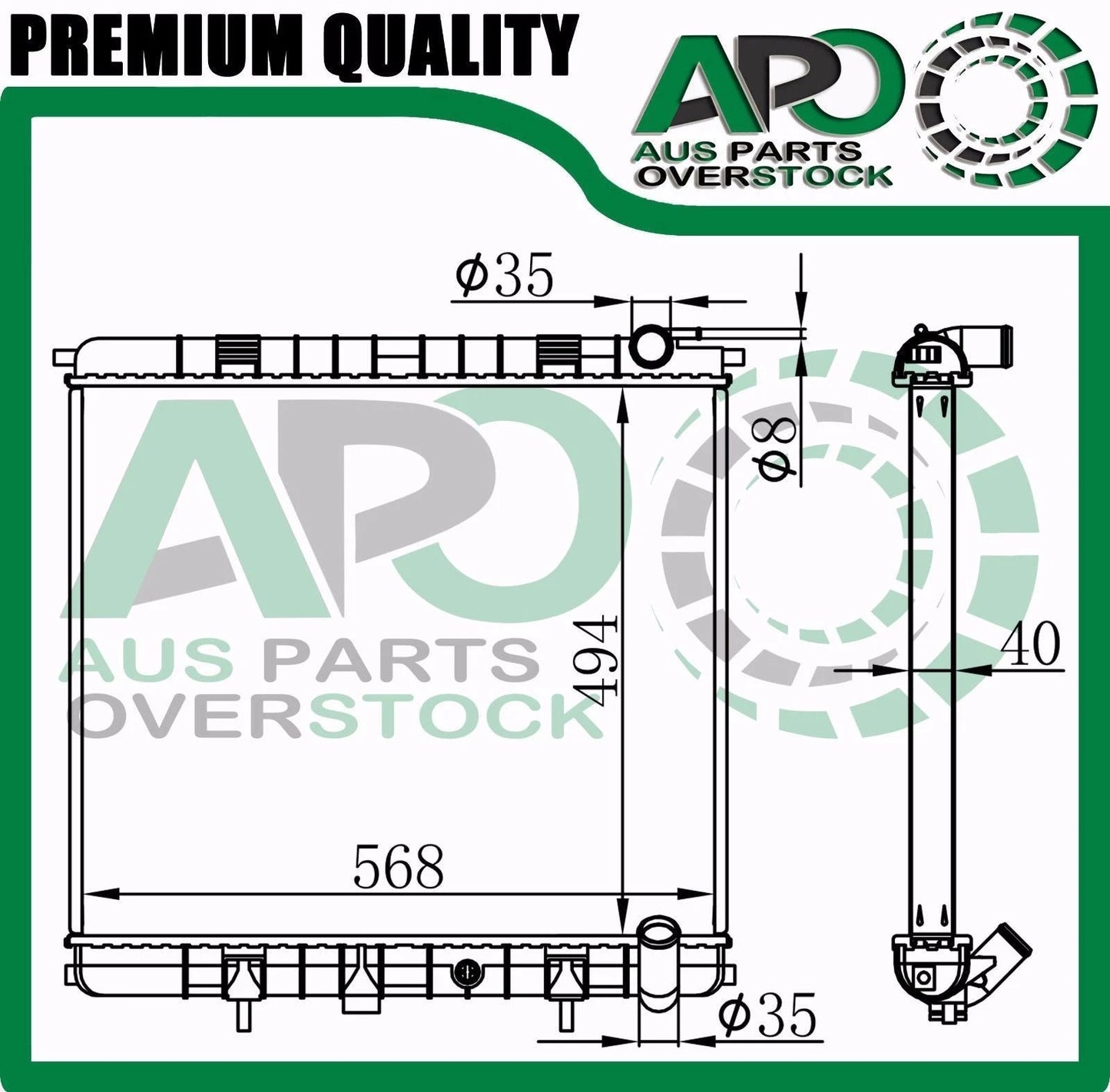 Radiator For LANDROVER RANGE ROVER P38A 4.0L / 4.6L V8 1998-2002