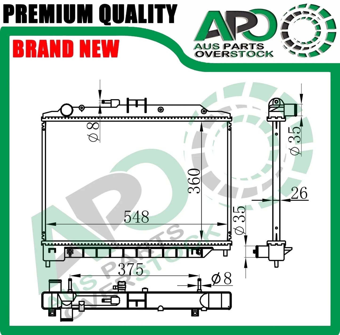 Radiator For NISSAN CARAVAN NV350 E26 2.5L YD25DDTi Diesel 2012-On