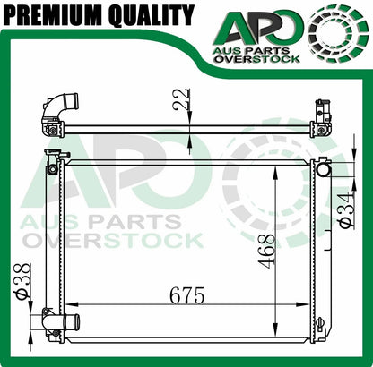 Radiator For LEXUS RX400H MHU38R 3.3L V6 Hybrid Auto Manual 2005-2008