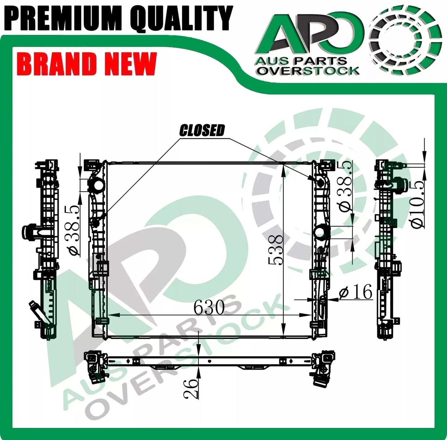 Radiator For BMW 6 Series G32 GT 630i 640i 640ix Auto 2016-2019