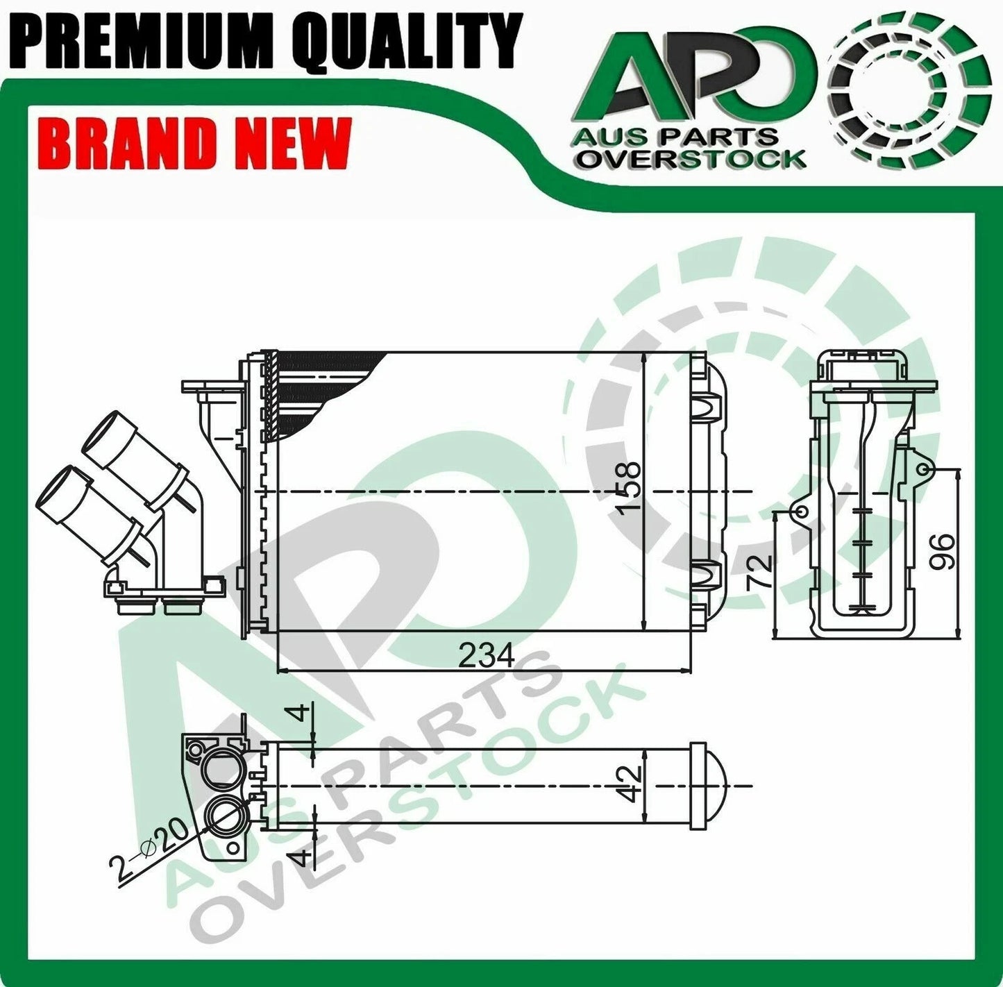 Heater Core For CITROEN Belingo M Petrol / Diesel 6/1996-On