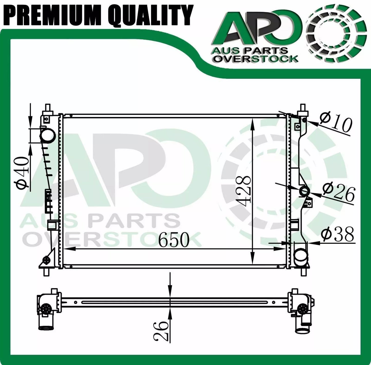 Radiator For Ford Falcon FG XR XT XR6 G6 G6E 08 09 10 11 FPV 6 Cyl Auto/Manual