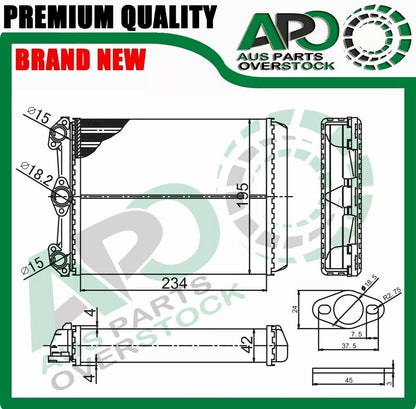 Heater Core For MERCEDES C123 W123 S123 Petrol Diesel 1976-1985