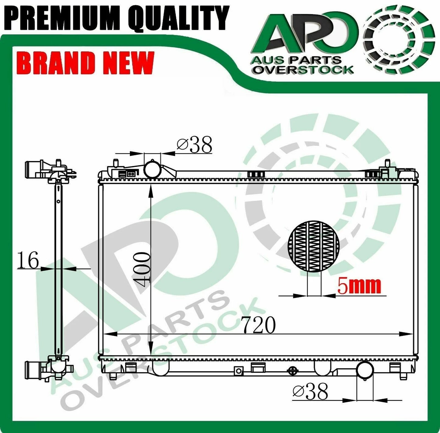 Radiator For LEXUS IS250 GSE30R / IS350 GSE31R / IS300H AVE30R 2013-On
