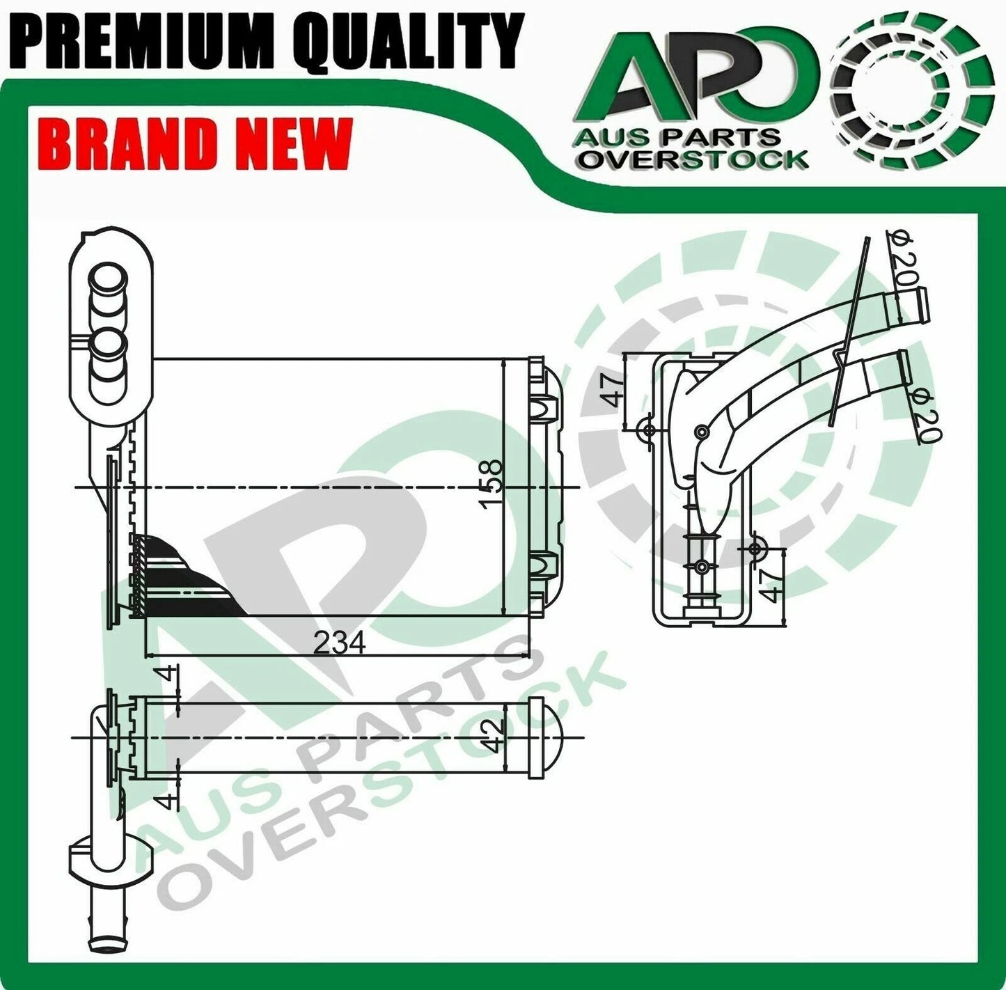 Heater Core For AUDI A3 / S3 8L Petrol / Diesel 9/1996-