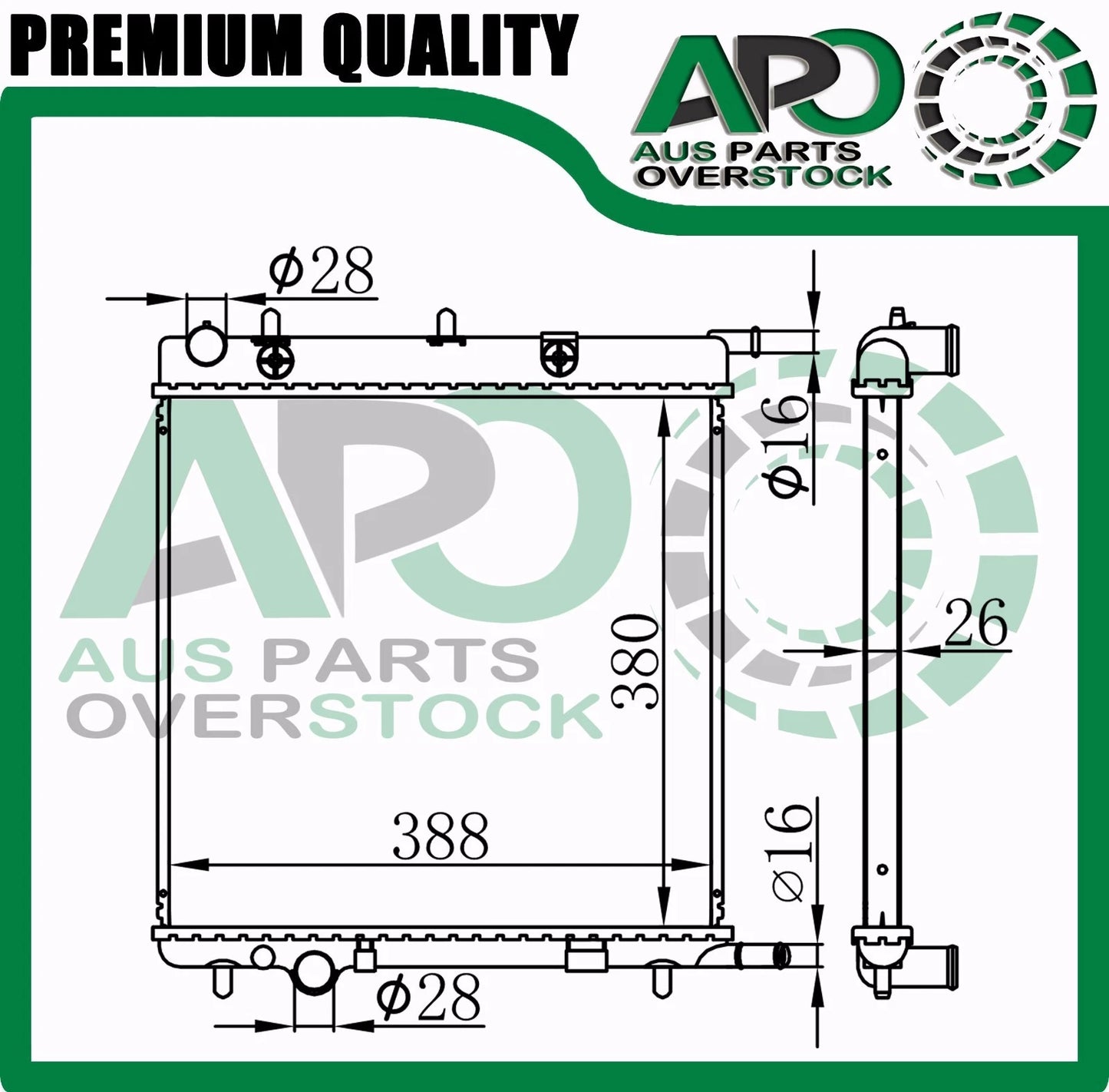 Radiator fit CITROEN C4 CACTUS Auto Manual Petrol Diesel 2014-On