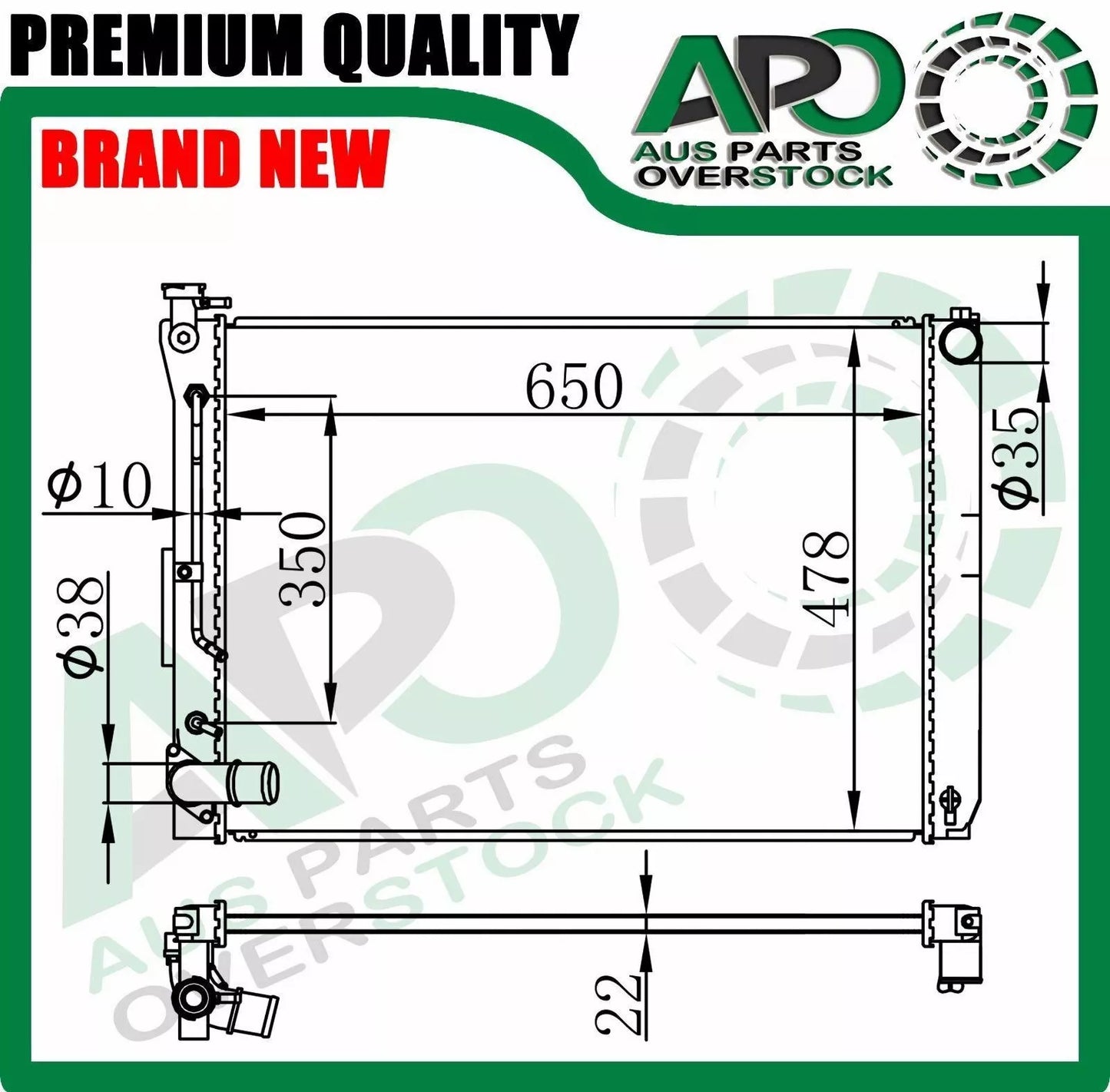 Radiator For LEXUS RX330 MCU38 Auto Manual 2/2003-12/2005