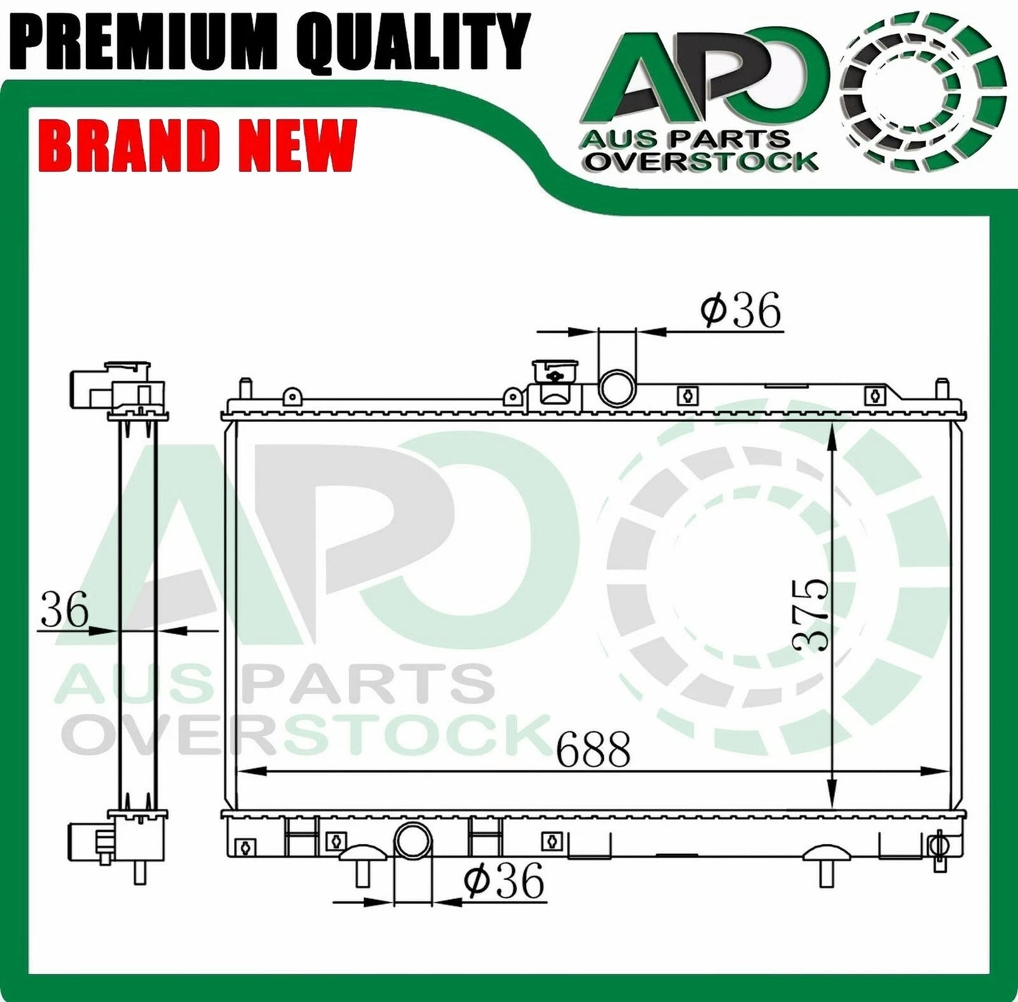 Radiator For Mitsubishi EVO EVOLUTION 7 8 9 2.0L Manual 2002-2007