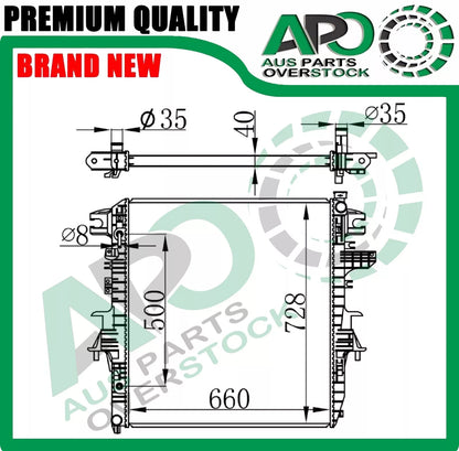 Radiator For NISSAN PATROL Y62 5.6L 8Cyl Petrol 2010-On